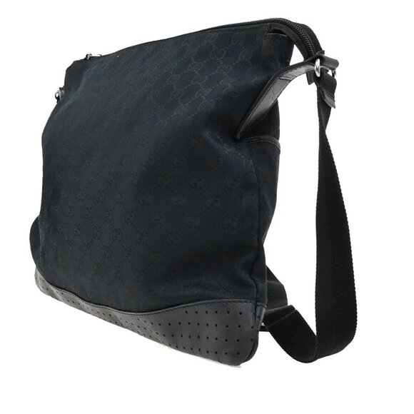 GUCCI Logo GG Pattern Cross Body Shoulder Bag Canvas Leather Black Italy 89EE815 - Picture 4 of 16